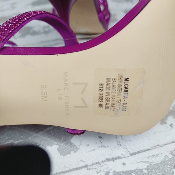 New Marc Fisher LTD. Women's Carita Purple High Heel Sandals i93 - Picture 10 of 11